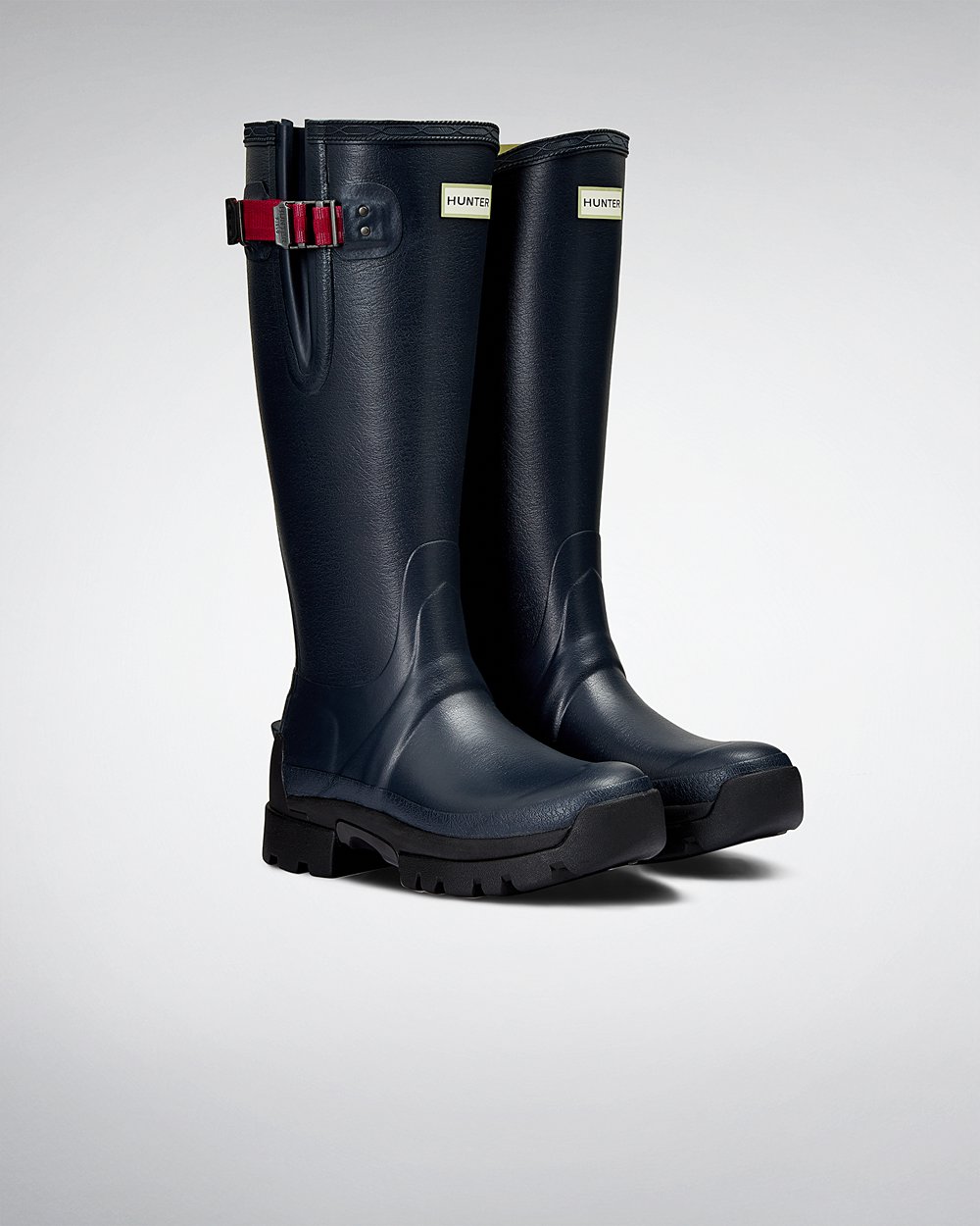 Hunter Mujer Balmoral Side Adjustable 3Mm Neoprene - Botas de Lluvia Azul Marino - 308-OQZDMC